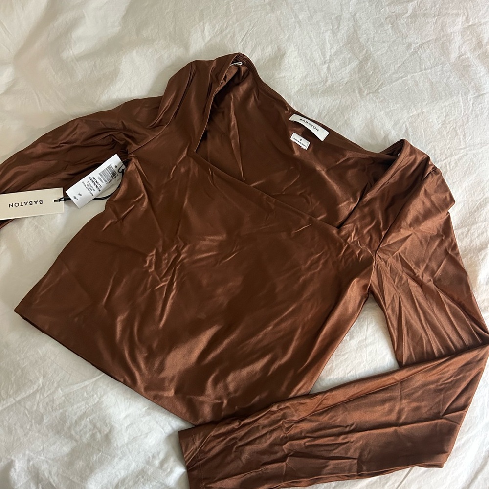 Babaton Chocolate Long Sleeve Top